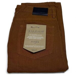 NWT! Raleigh Denim Workshop Jones Thin Brown Jeans Men’s Size W32 L34 Rosendo